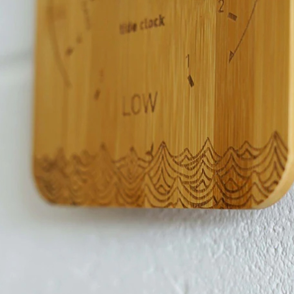 2025 Northcore Wall Mounted Bamboo Time & Tide Clock Portrait NOCO088D